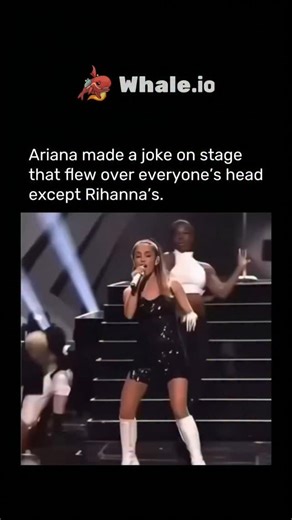 Best Pop Moments on Instagram: "This onstage moment became iconic for a reason. Ariana Grande slipped in a quick, subtle joke during an awards show that went over most people’s heads, earning only a few uncertain laughs from the crowd. Then the camera cut to Rihanna, who instantly burst out laughing — clearly catching the reference. Ariana noticed right away and laughed too, amused that Rihanna was the only one who truly got it. The clip took off online because it perfectly captured Ariana’s dry