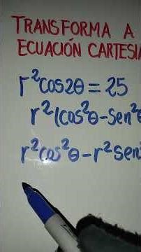 Halla la ecuación cartesiana de la ecuación polar r²cos2θ=25 #coordenadaspolares