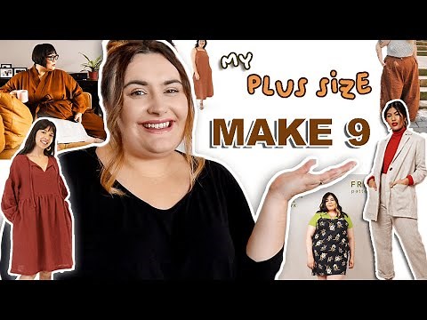 MY MAKE 9 SEWING CHALLENGE & FABRICS FOR 2022 \\\\ PLUS SIZE & BEGINNER 🌼