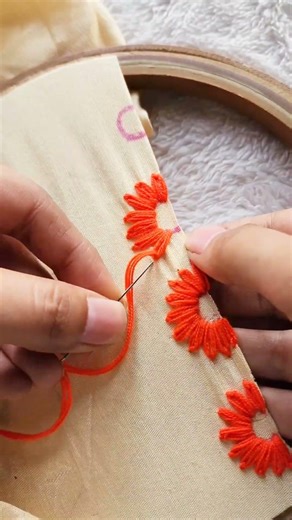 Elegant needlework 😍 #embroidery #handmade #handembroidery #craft #crochet #diy #beginners