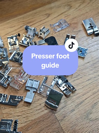 There is a free pdf download in my profile which gives you information about 19 different presser feet!