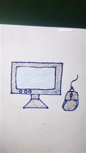 How To Draw A Computer and Mouse#Shortsvideo# Art