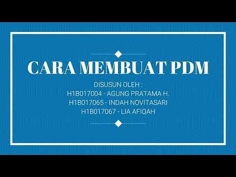 CARA MEMBUAT PDM (Precedence Diagram Method)