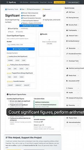 Significant Figures Calculator - Count & Calculate — in 30 seconds #chemistry