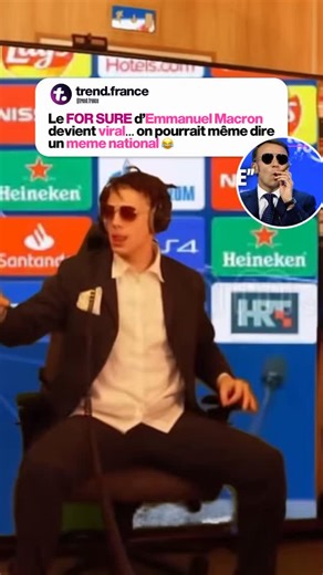 Trend. | Le FOR SURE d’Emmanuel Macron devient viral… on pourrait même dire un meme national 😂 | Instagram