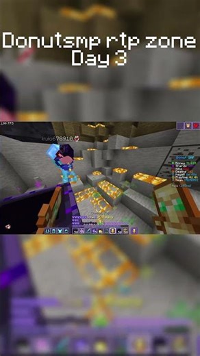 Donutsmp rtp zone Day 3 #minecraft #cpvp #gaming