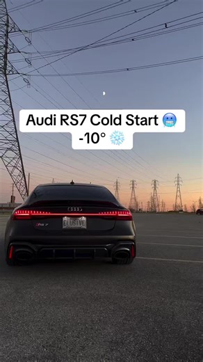 Audi RS7 Cold Start in Freezing Temperatures