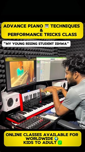 Our Complete Beginner to Pro Piano 🎹 Course Link In Bio!! on Instagram: "🎹 Online Music Classes – Kids to Adults 🌍 🎧 Learn piano, chords, theory & creativity — from scratch to stage! ✅ Flexible timings (your convenience) ✅ Classes tailored to your purpose (hobby, pro, performing) ✅ 24×7 WhatsApp support ✅ Learn from DK – Music Teacher | Composer | Producer ✅ 100% Live Online Sessions 📲 DM to book your slot now! 🔥 Let’s unlock your musical potential — the right way. #reels #musicclassesworl