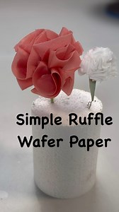 ✨ Simple Wafer Paper Ruffle Flowers ✨ Delicate, lightweight, and so effective — these ruffle-style wafer paper blooms are the perfect statement for any cake design. 🌸 Made using my signature method for a crisp yet elegant finish. #WaferPaperFlowers #RuffleFlowers #CakeDecorating #JinnysCakes #EdibleFlowers #SugarArt #VanillaValleyAmbassador #WaferPaperArt | Jinny's Cakes Bakes & Decorates