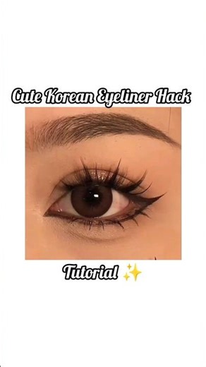 Cute Korean Eyeliner Hack Tutorial 😍 #shortvideo #aestheic #trending #lifeisbutadream #fypシ゚viral