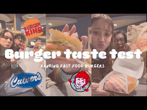 we did a BURGER TASTE TEST | ranking fast food burgers