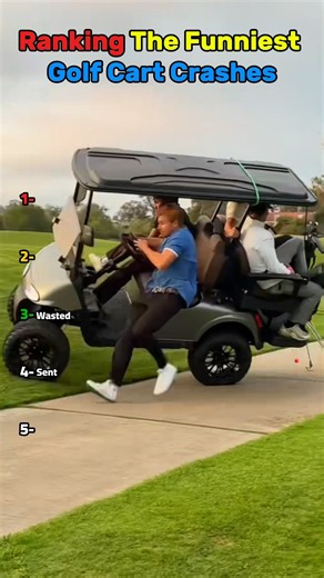 Ranking The Funniest Golf Cart Crashes #usa