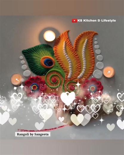 Soothing Colors & Patterns Diwali Rangoli!! | KS Kitchen & Lifestyle
