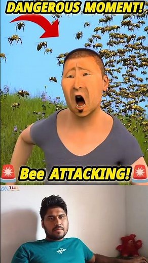 Can you survive a Bee Attack? 🐝😱 #BeeAttack #Survival #Shorts #7LAB