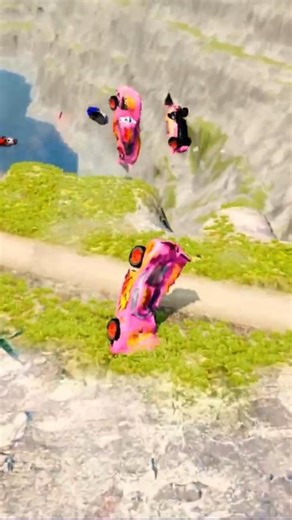 Truck vs Giant Lava Pit 😱 BeamNG drive #94 #beamng #beamngdrive #usa #brasil #viral #short #shorts