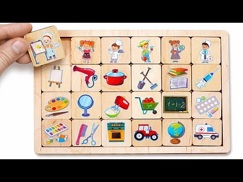 Match Tools and Build Professions 👩‍🍳🧰 Fun Jobs Learning Game