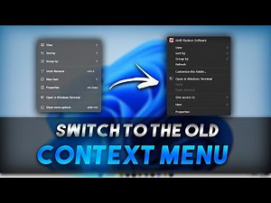 🛠️Switch to the Default Context menu (right-click Menu) in windows 11!