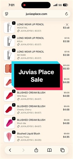 Don't miss out! Juvias Place is offering up to 80% off with code: juviasjoy50. @Juvia’s Place #juviasplace #juviasplaceblush #sale #fyp #viralmakeupproducts