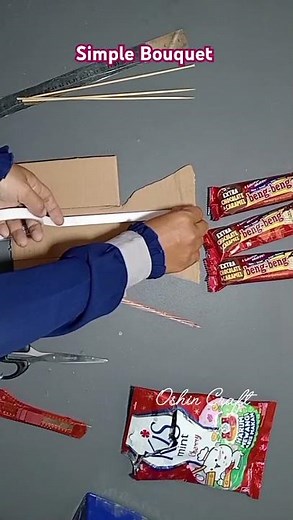 Tips for making a bouquet without Styrofoam #bouquet #easysnackbouquet #snackbouquet #diy