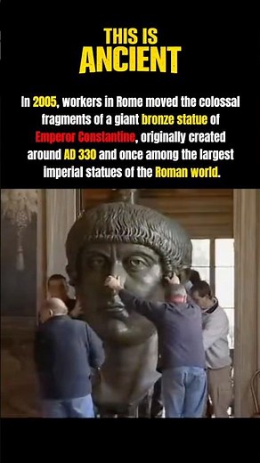 Giant Statue of Emperor Constantine Moved in Rome