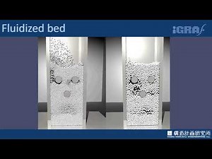 iGRAF 流動層（粗視化モデル使用） Fluidized Bed with coarse grained model