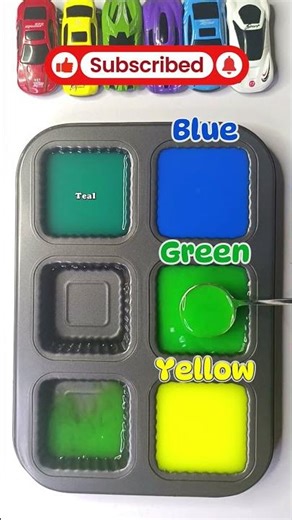 😍🎨 Mix the three colors Blue + Green + Yellow to create truly surprising and interesting colors.