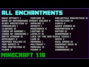 Minecraft - All Enchantments