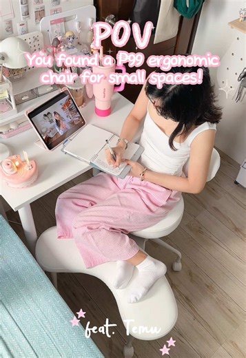 — get this ergonomic chair for ₱99 ⬇️✨ Besties, I finally found an ergonomic chair from TEMU that fits my small room and desk setup! 👀💫 Really love how it instantly made my space extra cozy 💕✨ ➡️ Search my code [ kcm4898 ] on TEMU to join the ₱99 Flash Sale! In-app activity. T&Cs apply. FIRST come, FIRST served only. [tags!] #temu #shoptemu #temufinds #temuhome #ergonomicchair