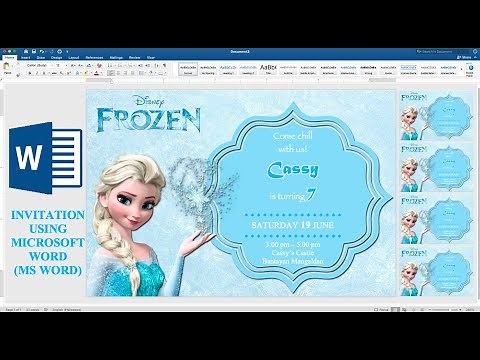 DISNEY FROZEN ELSA | How to make INVITATION in Microsoft Word (MS Word) | DIY | Cassy Soriano