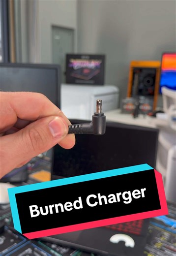 Laptop Charger Caught Fire! #techtok #TikTokLearningCampaign #techtips #repair #gamingpc