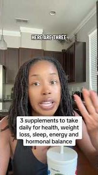 3 supplements to take daily for optimal health, weight loss, sleep, energy and hormonal balance 🩷