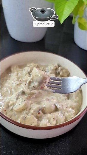 Easy Garlic Creamy Cheese Mushroom Recipe for Beginners | Creamy Cheese Mushroom recipe at Home