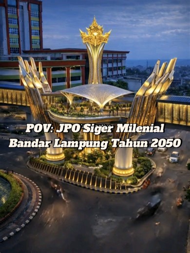 Desain JPO Siger Milenial Tahun 2050 di Lampung
