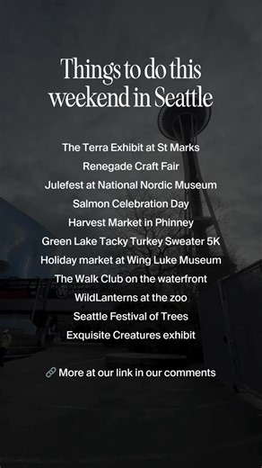 Have a great weekend in Seattle! More options and details at the link in our comments ❤️ | Secret Seattle