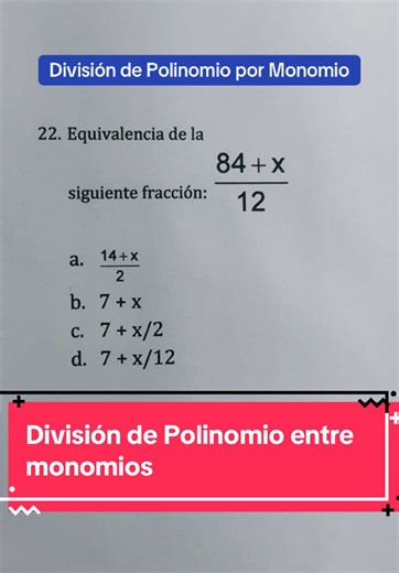 División de Polinomio por Monomio Explicada
