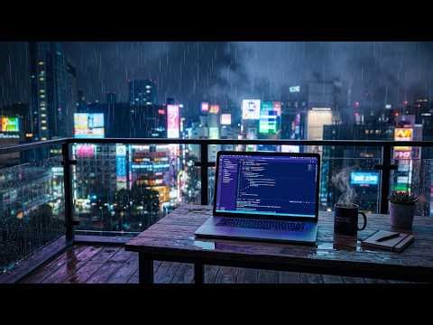 Would You Work Here? 🌧 Night Coding with Rain (1 Hour Focus)