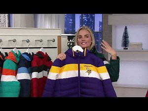 NFL Women's Full-Zip Puffer Jacket with Detachable Hood on QVC
