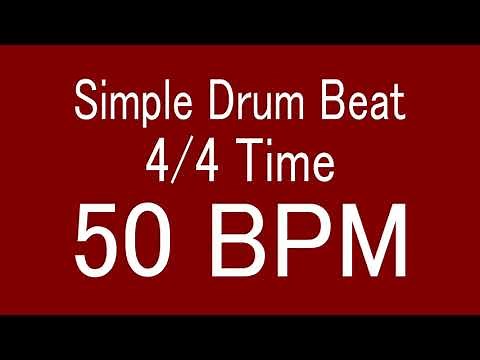 50 BPM 4/4 TIME SIMPLE STRAIGHT DRUM BEAT FOR TRAINING MUSICAL INSTRUMENT / 楽器練習用ドラム