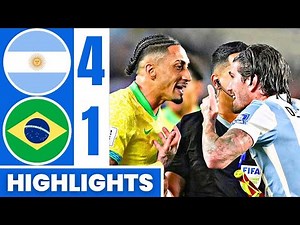 Argentina vs Brazil 4-1 All Goals & Extended Highlights | 2026 FIFA World Cup (CONMEBOL)