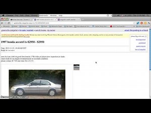 Craigslist Greenville SC Used Cars - Best For Sale by Owner Prices Under $2000 in 2013
