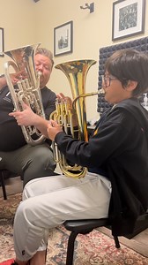a peek inside a low brass lesson. this is an awesome example of communication between a teacher and student. clarity, feedback, flexibility, and a willingness to keep going. schedule your next lesson at IMC on our website #baritone #euphonium #lowbrass #musiclesson #musician | Instrumental Music Center, Tucson | Facebook