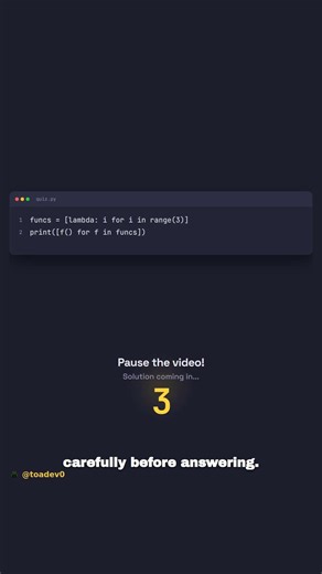 Python Quiz: Closures Trap (Senior Devs Get This Wrong) #coding #programming #python