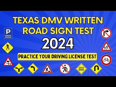 Texas DMV Written Road Signs Test 2024 | Driving License | DMV Computer Test in USA | Q & A