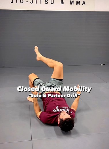 Closed Guard Mobility: TRAP TRIANGLE. “Solo & Partner Drill” In this drill, we’re practicing the ability to hip escape from closed guard into a trap triangle, which is a posture controlling position before locking up a full triangle. To practice this skill, have your partner put their hands on your biceps and see if you can hip escape and hip up without using your hands. This skill of getting to one hip can be applied to many techniques and scenarios. MOVE BETTER #jiujitsuflo #jiujitsu #bjj #bra