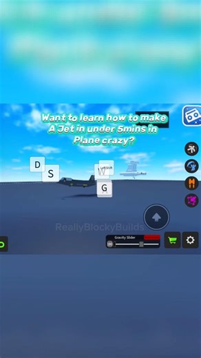 How to make a Fighterjet in plane crazy in under 5 Mins! (Plane Crazy) #jet #aviation #roblox