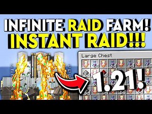 BEST 1.21 INFINITE RAID FARM! Minecraft Tutorial - INSTANT!