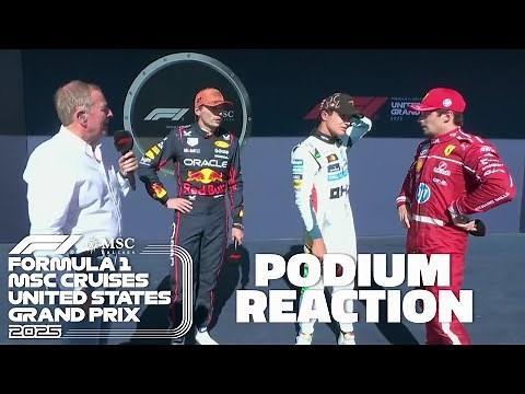 Post-race interview with Verstappen, Norris and Leclerc at the U.S. Grand Prix | ESPN F1