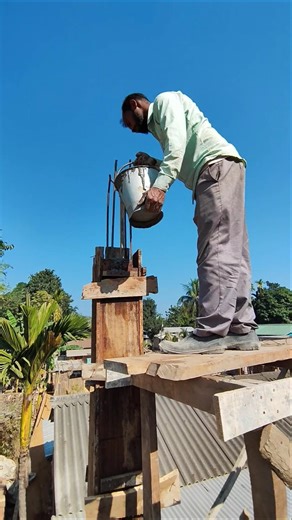 column casting process #construction