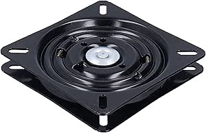 Bar Stool Swivel Plate Replacement, 7 Inch Square Chair Swivels Base with Solid Ring of Ball Bearings 360 Degree Rotation Commercial Grade Stools Turntable Parts for Recliner Chairs Furniture