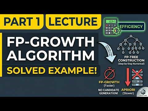 FP Growth Algorithm in Data Mining | Solved Example | Step-by-Step FP-Tree Construction (Part I)